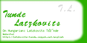 tunde latzkovits business card